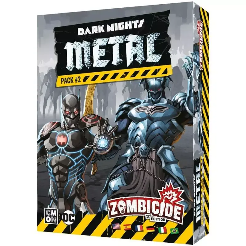 Portada de Zombicide Segunda Edición. Dark Nights Metal Pack 2