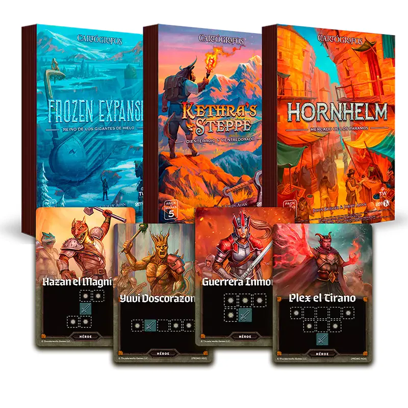 Portada de Cartógrafos: Pack de Mapas 4, 5 y 6 + promos