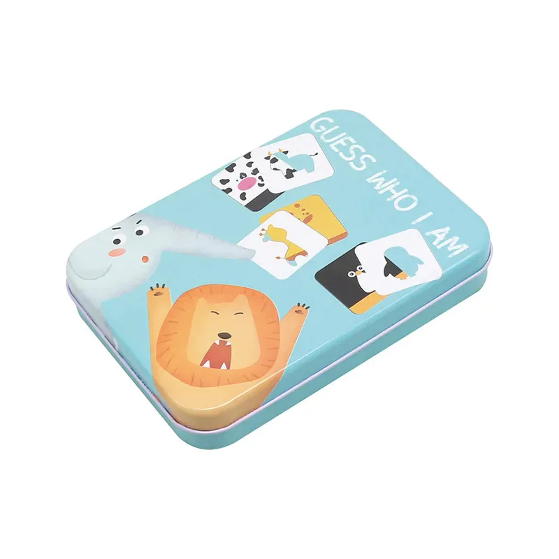 Portada de Adivina quién soy - Animales en caja de metal