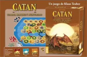 Portada de Catan Tesoros Dragones y Aventureros