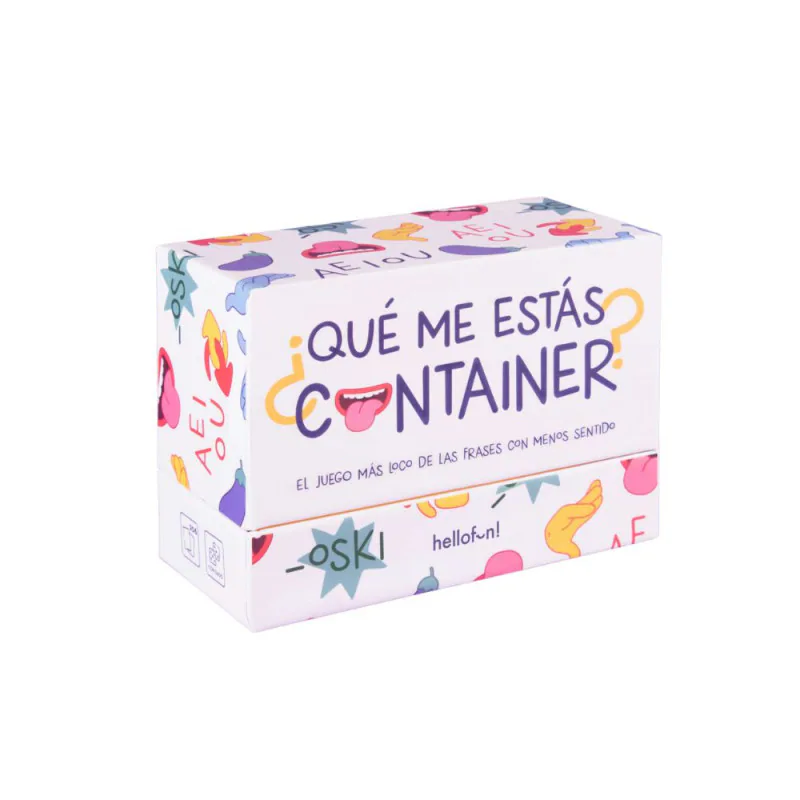 Portada de ¿Qué me estás container? – El juego más absurdo y divertido de frases