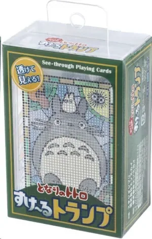 Portada de Mi Vecino Totoro Baraja Francesa Cartas Translúcidas 8,8 X 5,8 Cm