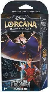 Portada de Disney Lorcana Starter deck Rise of the Floodborn Gaston and the Queen