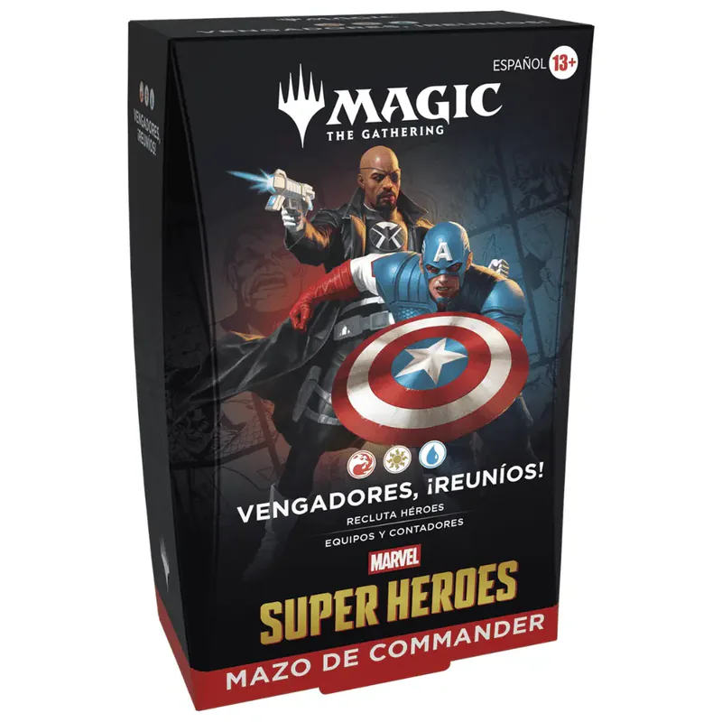 Portada de Magic: Marvel Super Heroes - Commander Deck Vengadores, ¡reuníos!