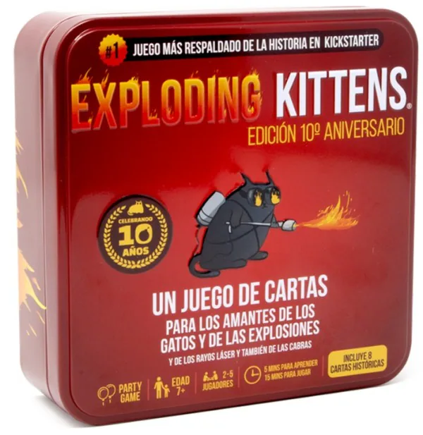 Portada de Exploding Kittens Edición 10º Aniversario