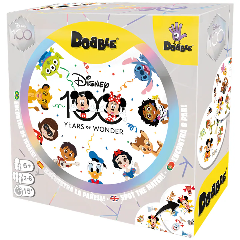 Portada de Disney 100 Dobble