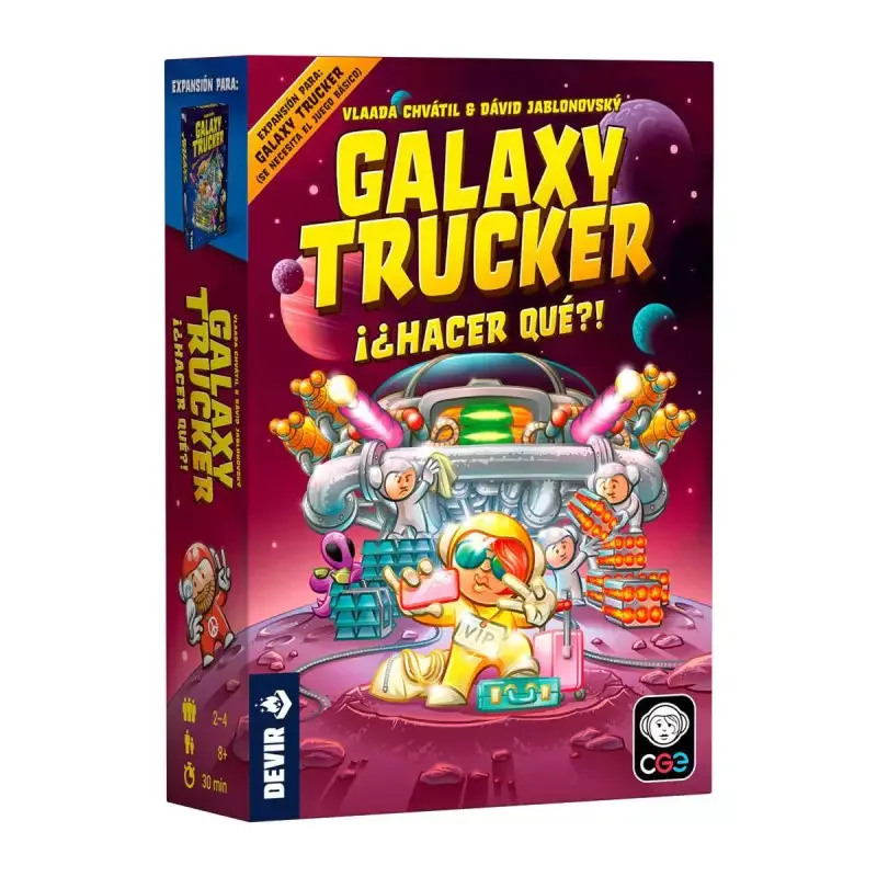 Portada de Galaxy Trucker Expansión: ¿¡Hacer qué?!