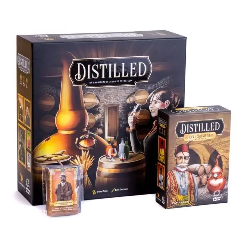 Portada de Pack Distilled "Edición Kickstarter" + Expansión África + Mini-expansión