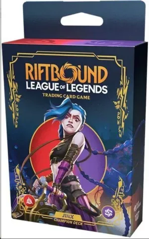 Portada de Riftbound Lol Tcg Origins Champion Deck Jinx