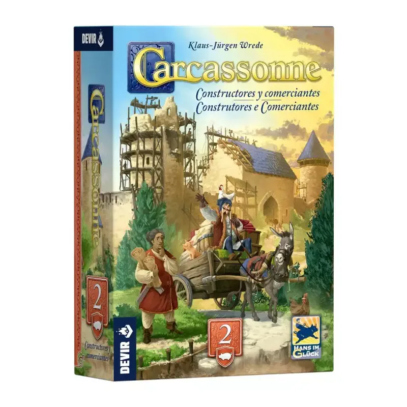 Portada de Carcassonne: Constructores y comerciantes Exp. 2 (Nueva edición)