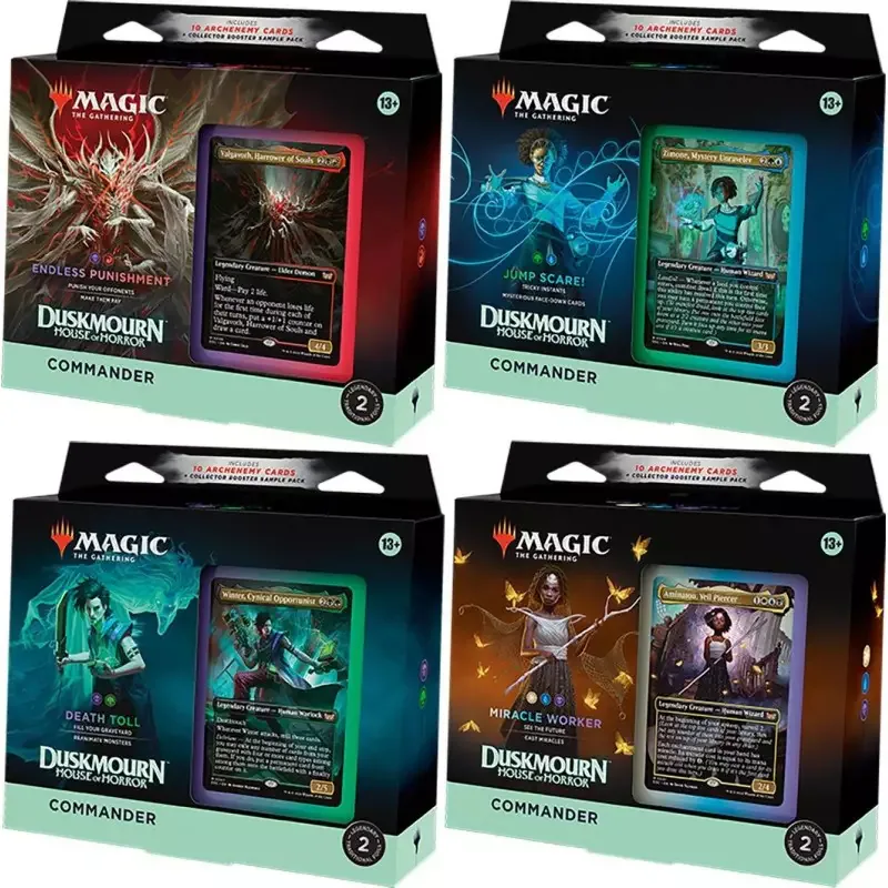 Portada de Magic The Gathering: Duskmourn - La casa de los horrores. Mazos Commander (pack 4)