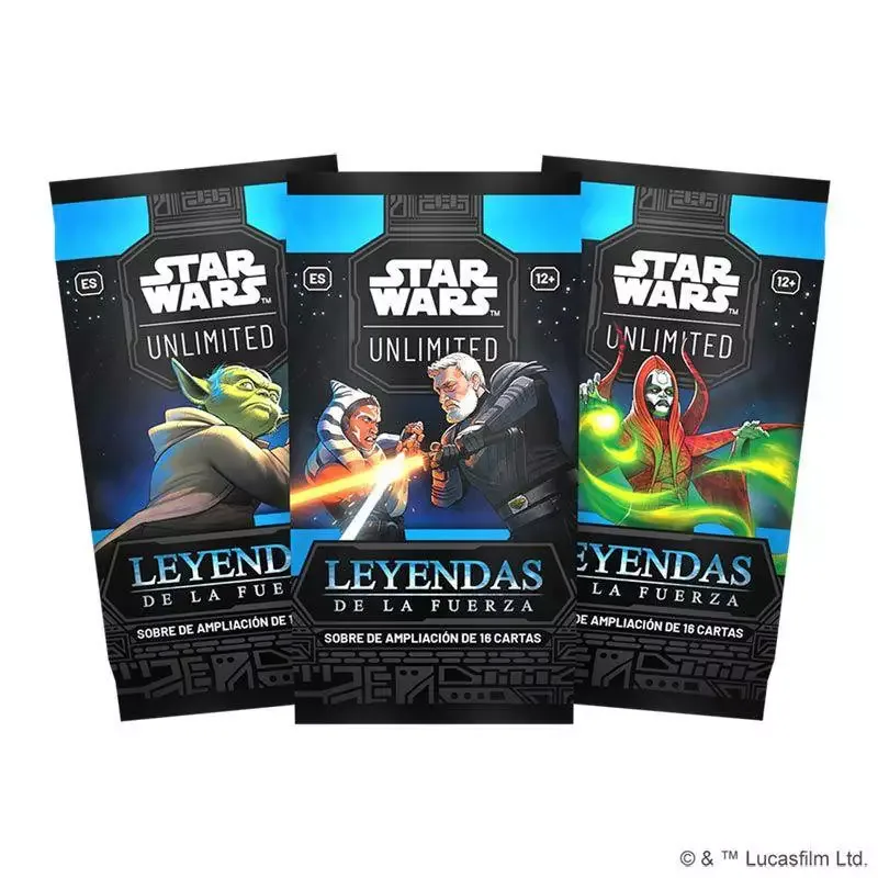 Portada de Star Wars Unlimited: Leyendas de la Fuerza. Sobre de ampliación